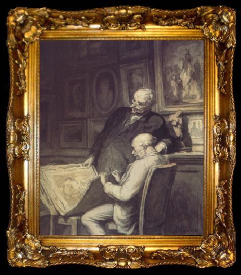framed  Honore  Daumier The Print Collectiors (nn03), ta009-2
